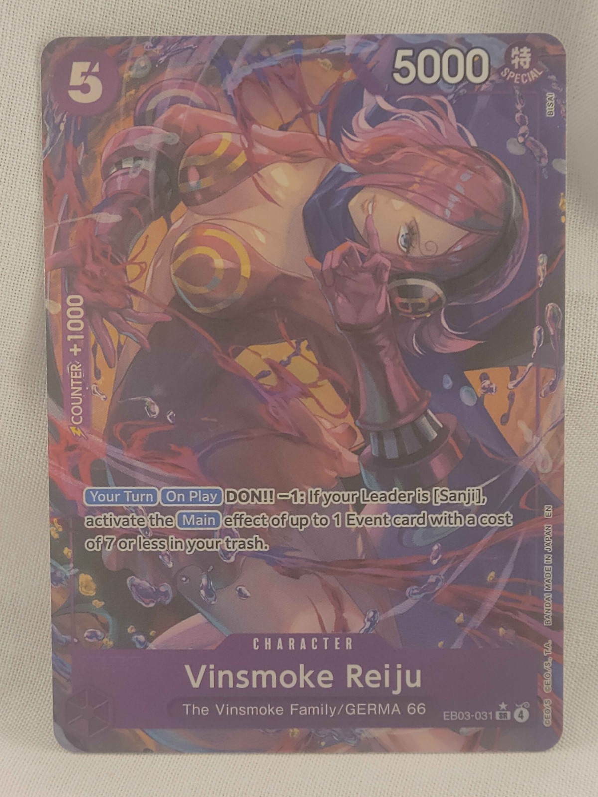 One Piece TCG Heroine's Edition Vinsmoke Reiju Eb03-031 Alt Art