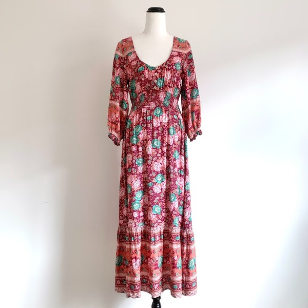 ARNHEM Amberley prairie floral shirred midi dress sz 6
