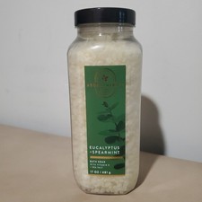 Bath  Body Works Eucalyptus Spearmint Bath Soak Salts 17 oz Vitamin E Sea Salt