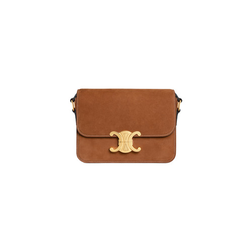 CELINE Teen Triomphe $4050 Camel Shoulder Bag New & Authentic