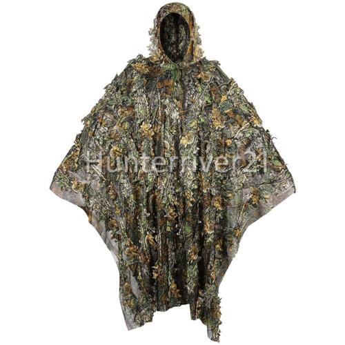 3D Camouflage Suits Ghillie Suit Leaves Poncho Stealth Cloak Camo Jungle - Picture 2 of 11