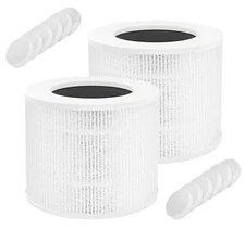 2x HEPA H13 Filter Replacement & 12 Aroma Pads for Levoit Core Mini Air Purifier