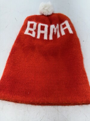 Vintage Alabama Crimson Tide Red White Ski Hat Beannie Knit  display picture 2