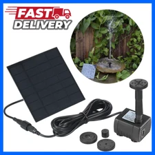 150L/h Solar Powered Panel Fountain Submersible Floating Water Pump Birdbath