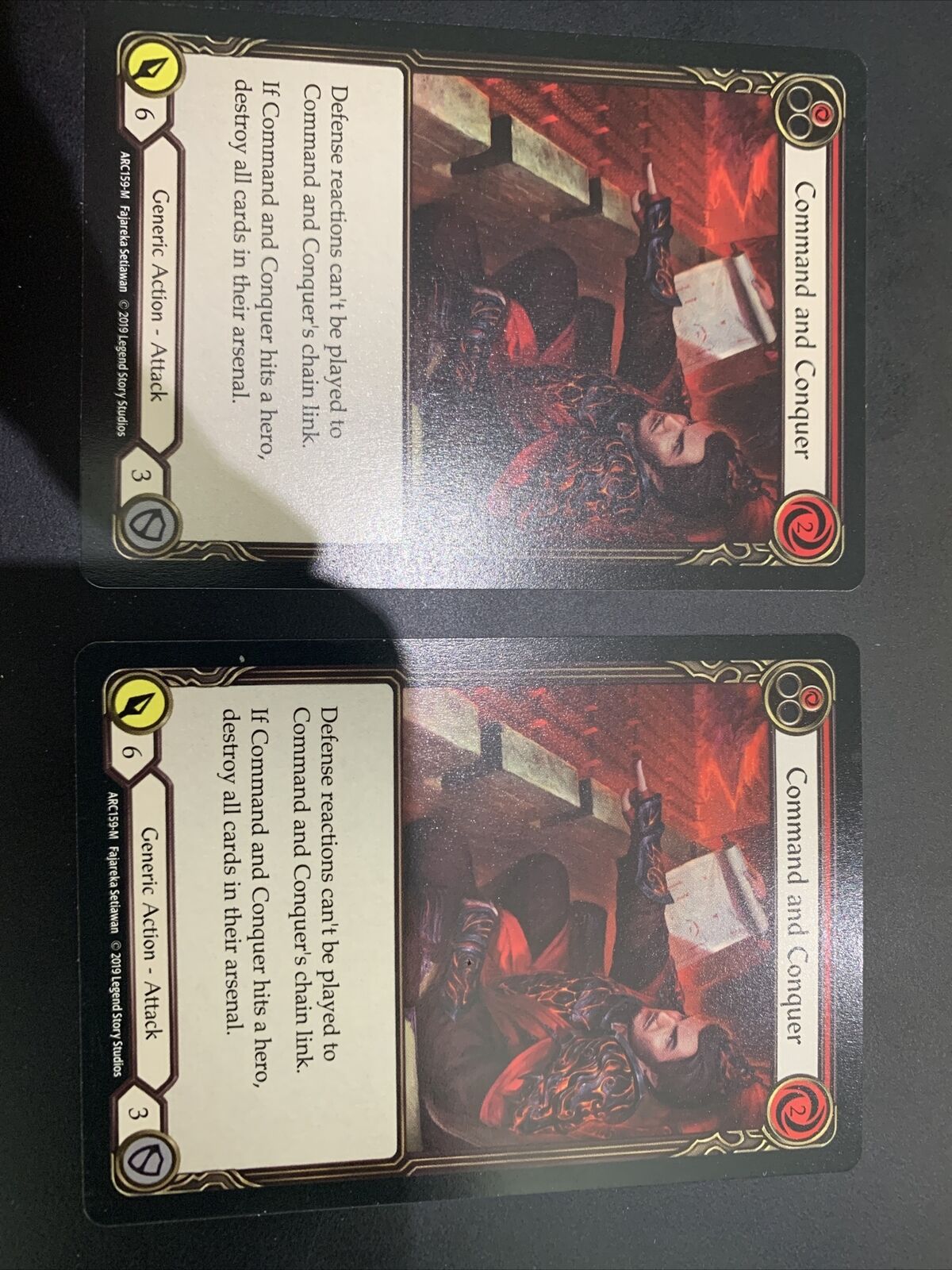 2x Flesh and blood Command and Conquer First Edition/1st Non Foil