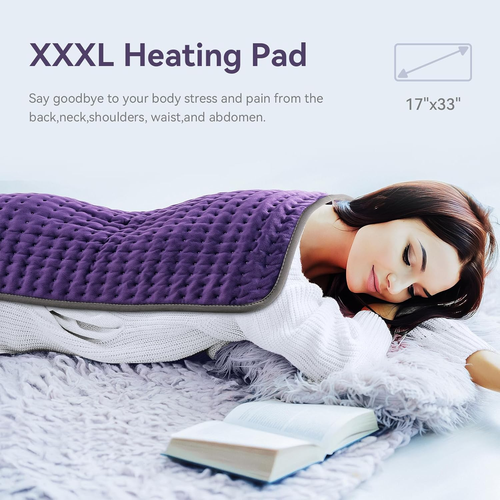 Heating Pad for Back/Neck/Shoulder Pain Relief, 33''×17'' XXX Extra Large Electr - Picture 5 of 12