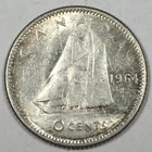 1964 Canada 10 Cents - Elizabeth II - About Uncirculated (AU) KM#51 - 5751