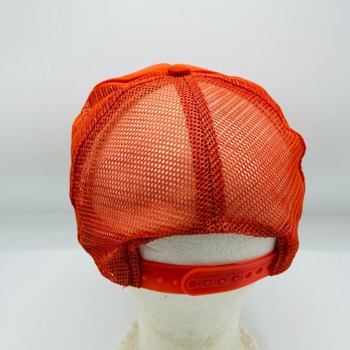Mt Poconos PA Snap Back Trucker Hat Orange Adult S Designer Award Headwear - Picture 3 of 8