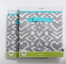 Circo Fabric Drawer Cube Organizer Storage Bin Gray Set of 2 NEW