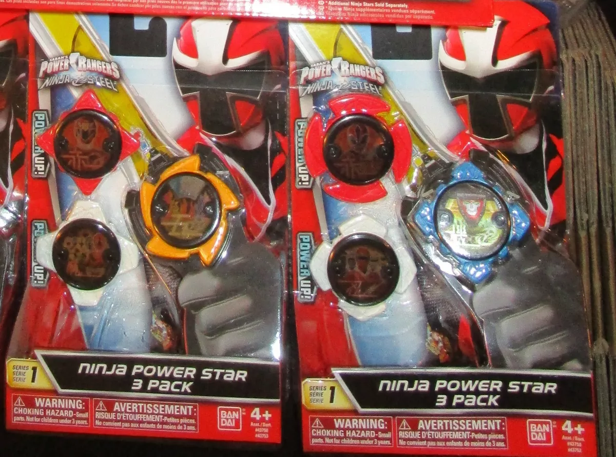 POWER RANGERS NINJA STEEL NINJA POWER STAR 3 PACKS MYSTIC SAMURAI 43752 43753