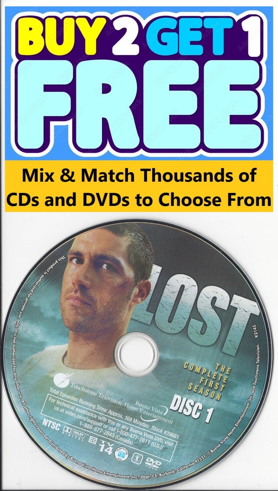 Lost Season 1 Disc 1 Replacement DVD US Version