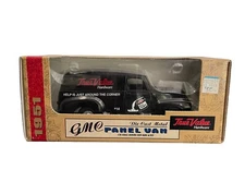 1995 ERTL 1951 GMC PANEL VAN COIN BANK TRUE VALUE BLACK #14 DIE CAST REPLICA
