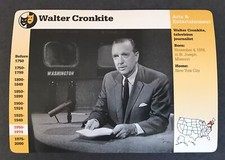 Walter Cronkite , Story of America   Grolier Card, 1995 issue