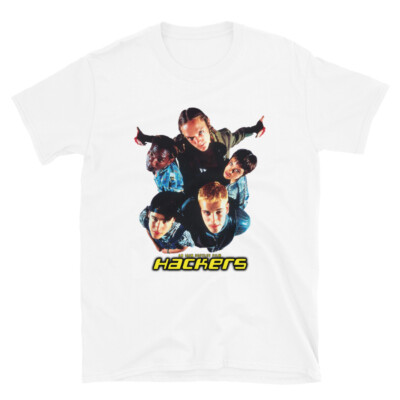 Hackers Movie Promo 1995 Angelina Jolie Throwback T-Shirt