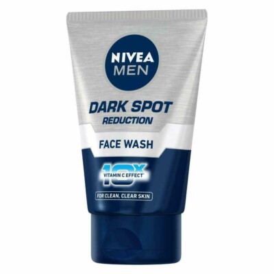 NIVEA Men Dark Spot Reduction Face Wash 100 gm Vitamin C 10x Whitening Effect FS