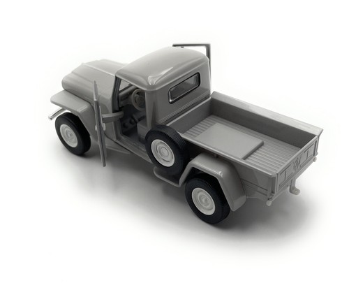 Modellauto Jeep Willys Pick up 1:34-39 grau Miniatur Fahrzeug - Bild 3 von 4