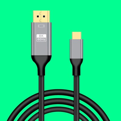 144Hz 3.1 Type C to Displayport 1.4 Cable 8K 4K USB-C to DP 1.2 Adapter Macs