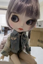 Takara 12" Neo Blythe Nude doll Milk tea color hair makeup dudu mouth Joint body