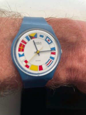Unisex Swatch Watch 12 Flags 1984 B original Pop B84 rare Vintage 