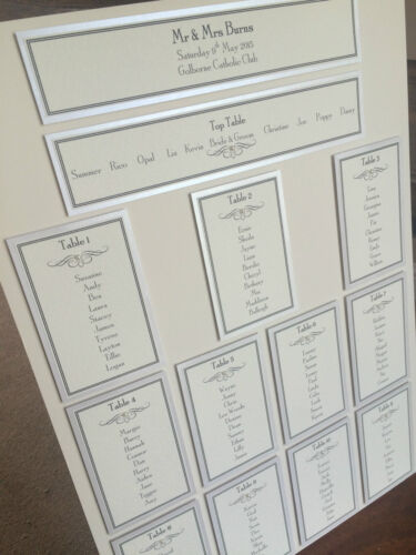 Personalised Wedding Table Plan. Pearl - Picture 1 of 1