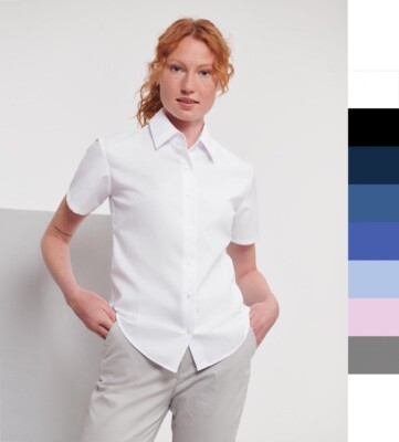 2 Stück Set Russell Europe Damen Oxford Bluse XS bis 6XL Pflegeleicht R-933F-0 N