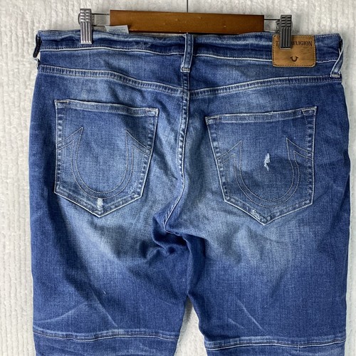 Vtg True Religion Denim Jeans Geno Relaxed Slim Size Mens 33 Actual 36/28 - Picture 10 of 18