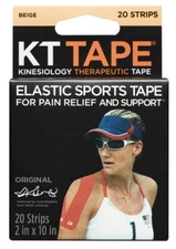 KT TAPE 10 inch Kinesiology Black Therapeutic Strips - 20 Count