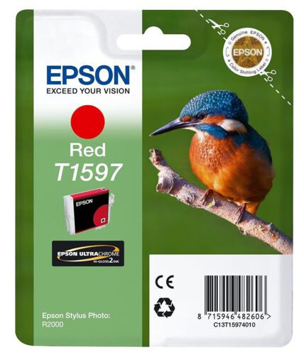 GENUINE AUTHENTIC EPSON T1597 RED INK CARTRIDGE C13T15974010 - Picture 1 of 1