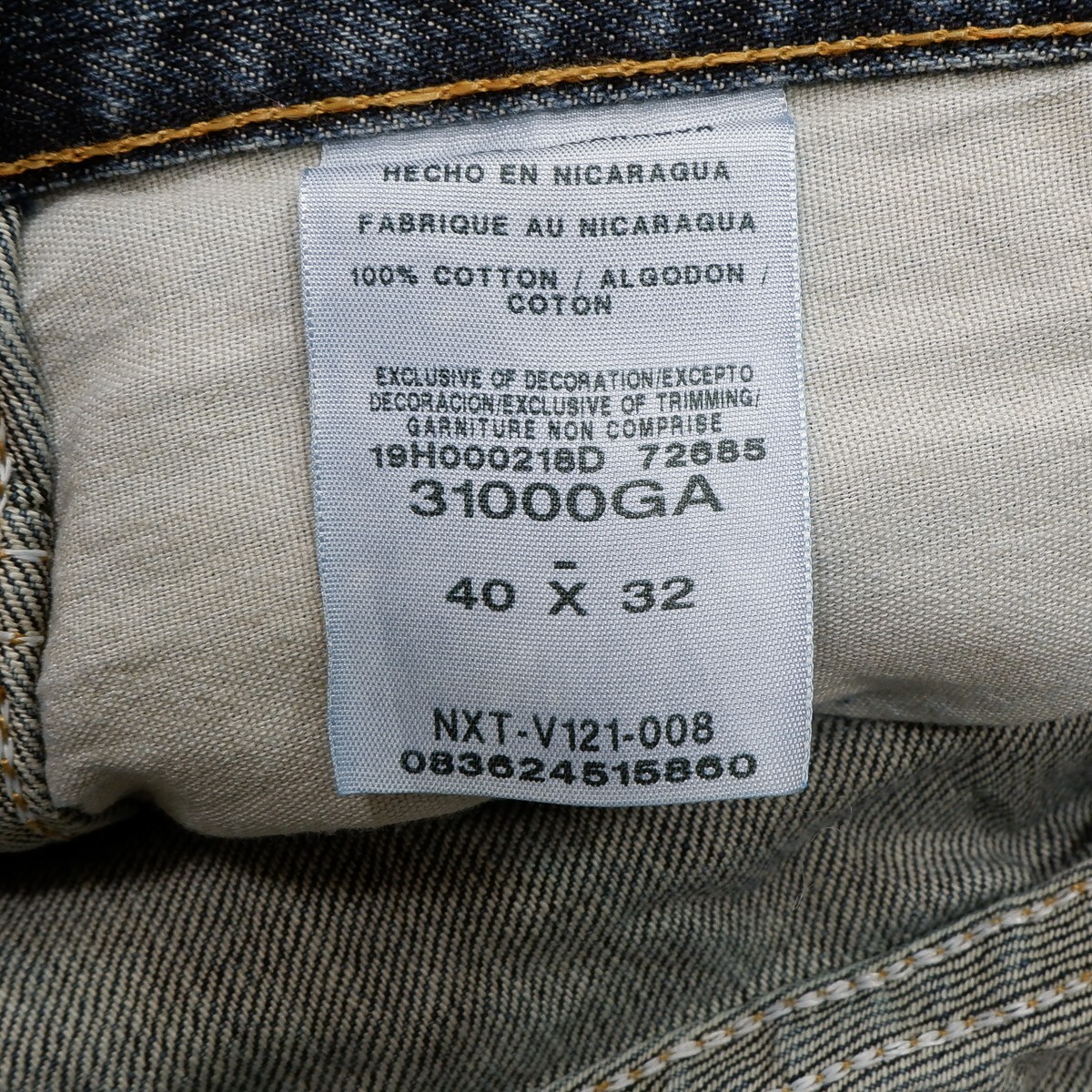 Wrangler Jeans Straight Leg Mens Size 40x32 Measures 39x31 Blue Cotton Denim thumbnail 3