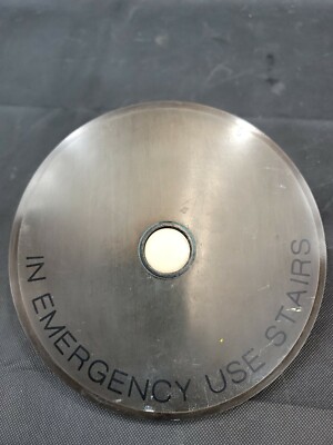 Elevator vintage hall push button Round 8'' brass stainless muntz bronze brass