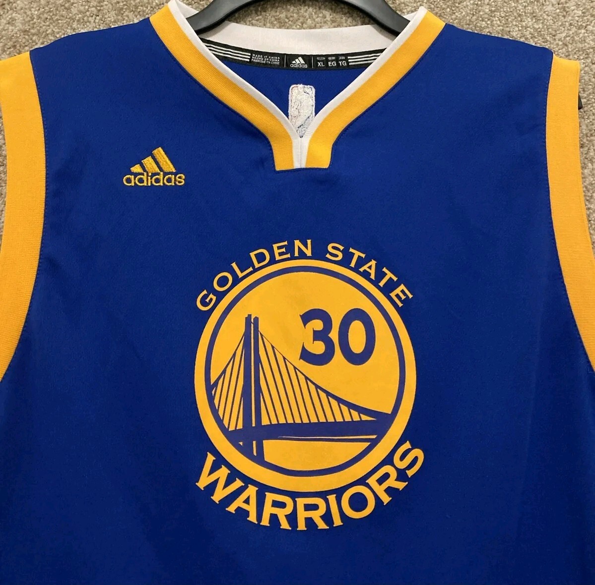 Adidas Boys Blue Golden State Warriors Stephen Curry 30 NBA