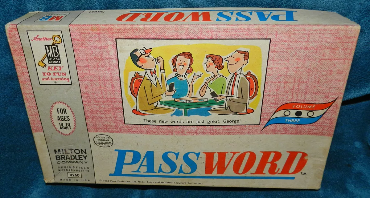 Password Game 11th Edition - 1969 - Milton Bradley - Great