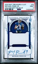 Panini National Treasures Michael Penix RC Rookie ON CARD AUTO Patch SSP 26/49