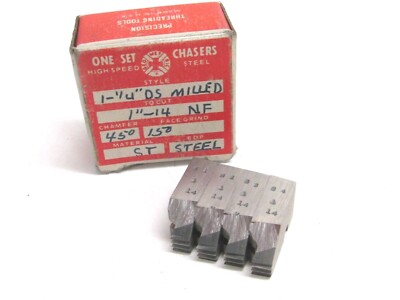 (4) GEOMETRIC INSERT CHASERS, 1-1/4