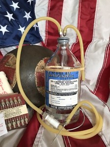 WW II Medic Transfuso-Vac IV Blood Bottle...in movie Hacksaw Ridge!!!!!!!!!