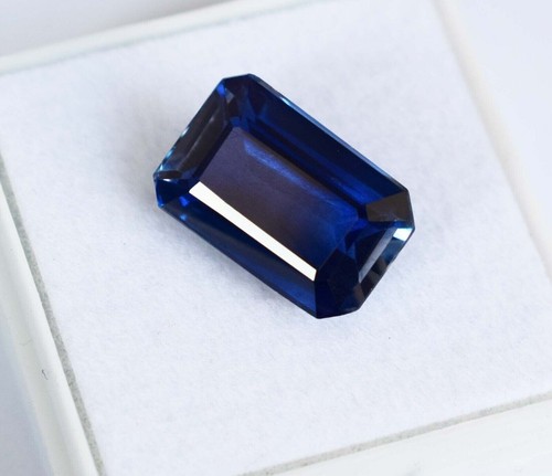 5.10 Ct+ Natural Blue Kashmiri Sapphire Emerald Cut Certified Loose Gemstone - Picture 3 of 5