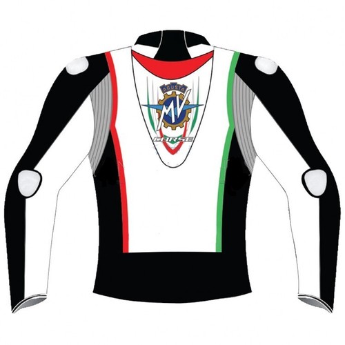 MV AGUSTA CORSE ITALIA SPORTS LEATHER BIKER JACKET - Picture 2 of 3