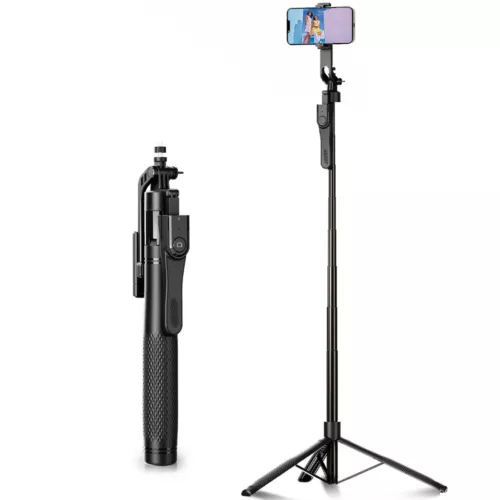 360° Selfie Stick Tripod Remote Bluetooth Stand Phone Desktop Stand Desk Holder - Picture 1 of 10