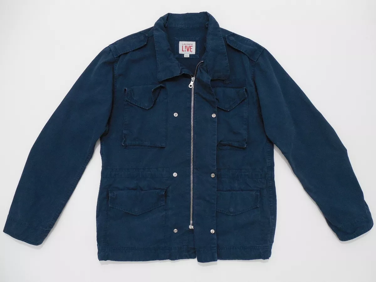 Lacoste Live L ve M65 Military Surplus Field Jacket Vintage Washed