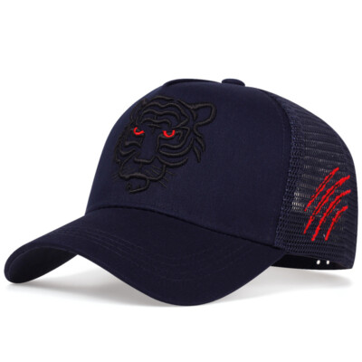 Black Tiger Embroidery Baseball Cap Snapback Casual Fashion Hat