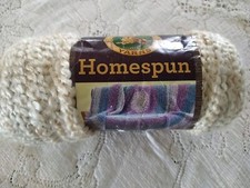 Lion Brand HOMESPUN Yarn PEARLS 412 Beige Cream, 6 oz.
