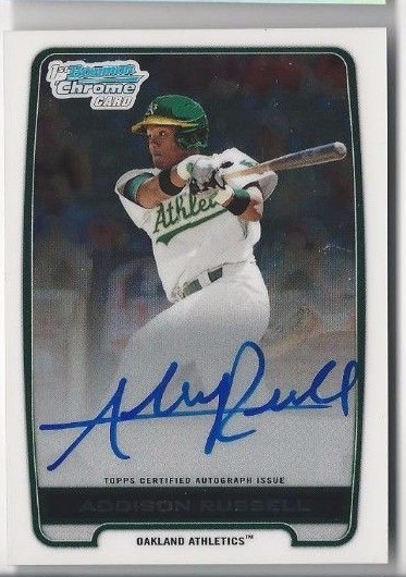 2012 Bowman Chrome Draft Picks Addison Russell Auto Autograph