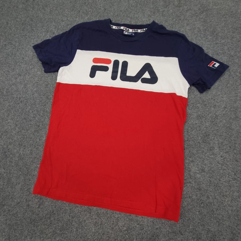 Camisa Fila Mujer XSMALL Roja Algodón Informal Camiseta Manga Corta Talla XS Foto 4 de 4