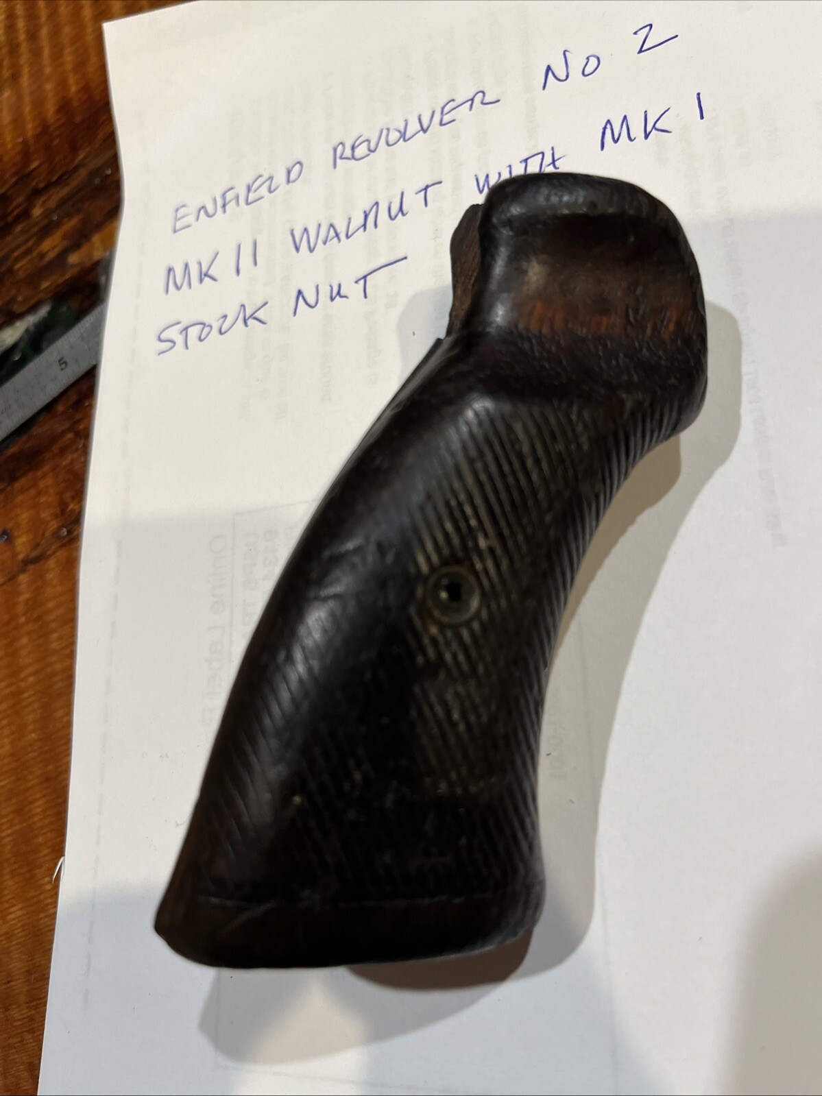 Enfield Revolver No2 MKII Walnut With MK I Stock Nut 1942 Grips