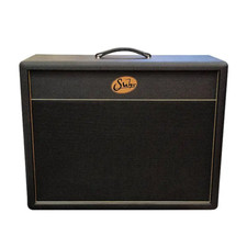 Suhr 2x12" Guitar Amp Speaker Cabinet, Warehouse Veteran 30, Black / Black Grill