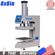 8x8" Label Pneumatic Heat Press Machine LCD 1.2KW 110V Heat Transfer Machine