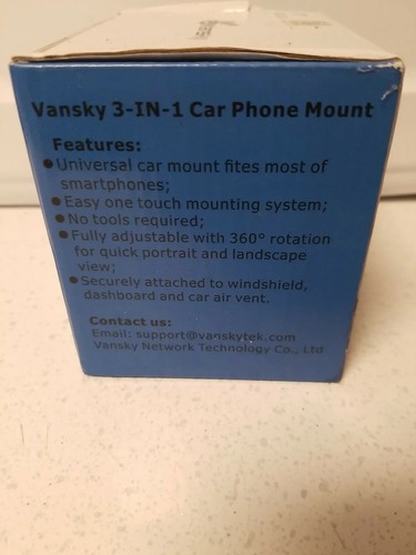 Vansky Car Phone Mount, 3-In-1 Universal Cell Phone Holder Car Vent L👀K! 👍💖✔ - Photo 10 sur 12