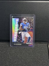 Panini Prizm Black Silver Holo Fireworks Calvin Johnson #20 Lions 2025 Football