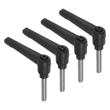 4pcs M6 x 30mm 304 Stainless Steel Thread Adjustable Clamping Lever Handle Knob 