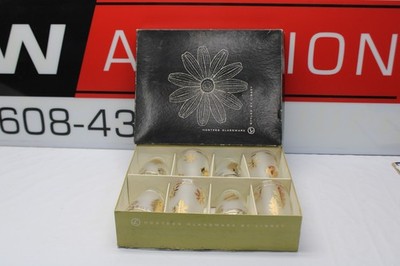 14oz Cooler Golden Foliage Glass by Libbey Glass Company Set of 8 w/box Vintage